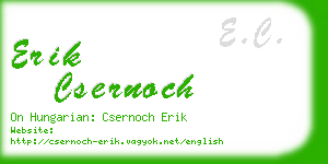 erik csernoch business card